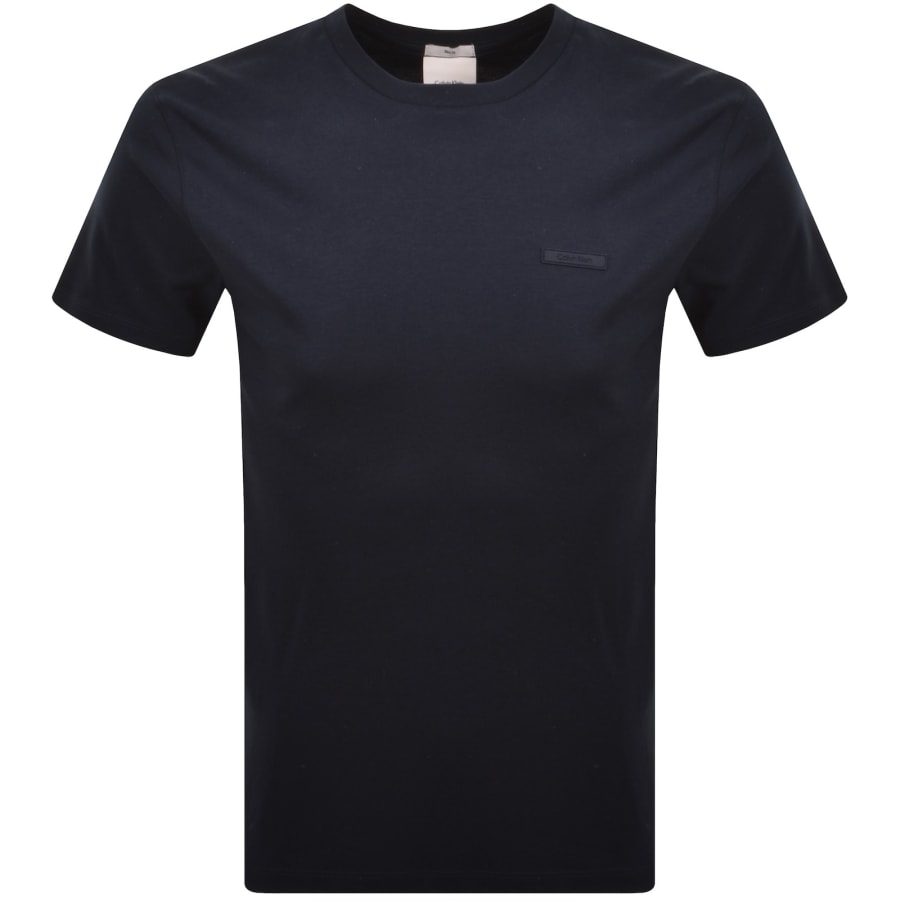 Image number 1 for Calvin Klein Slim Fit Supima T Shirt Navy