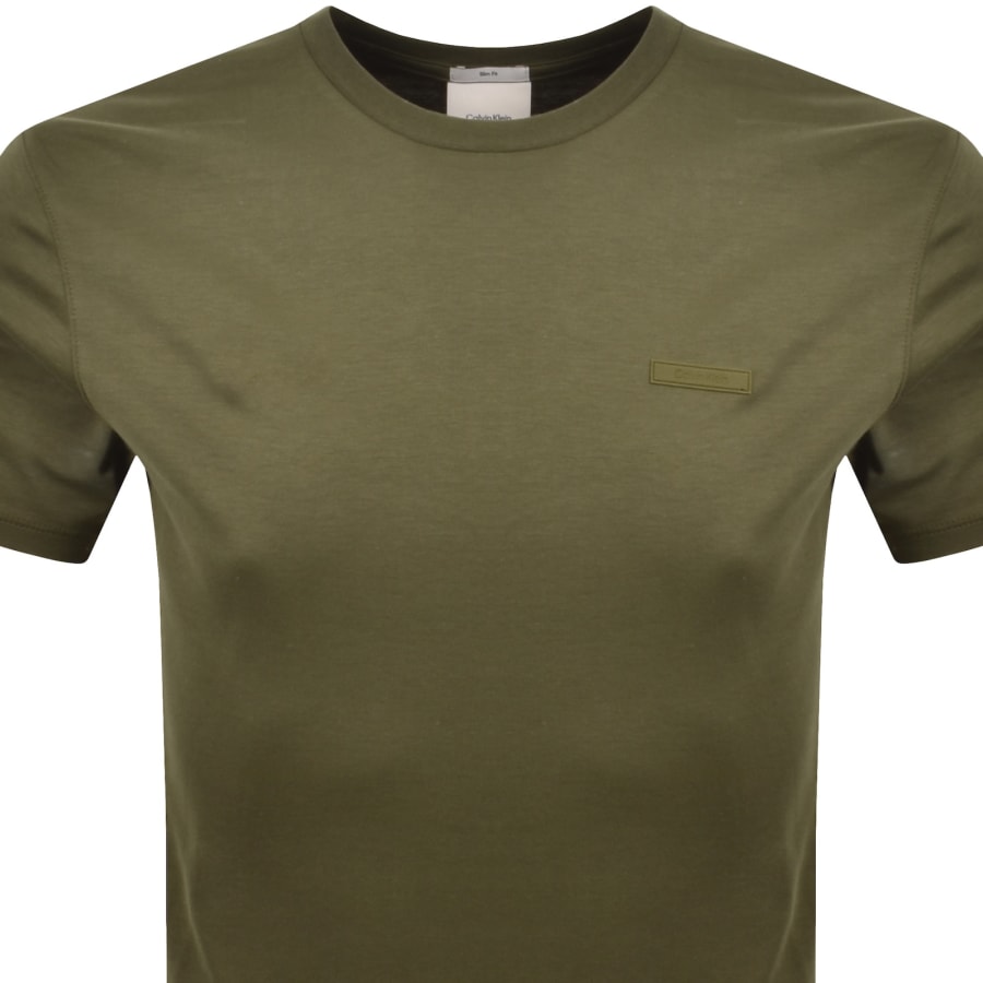 Image number 2 for Calvin Klein Slim Fit Supima T Shirt Green