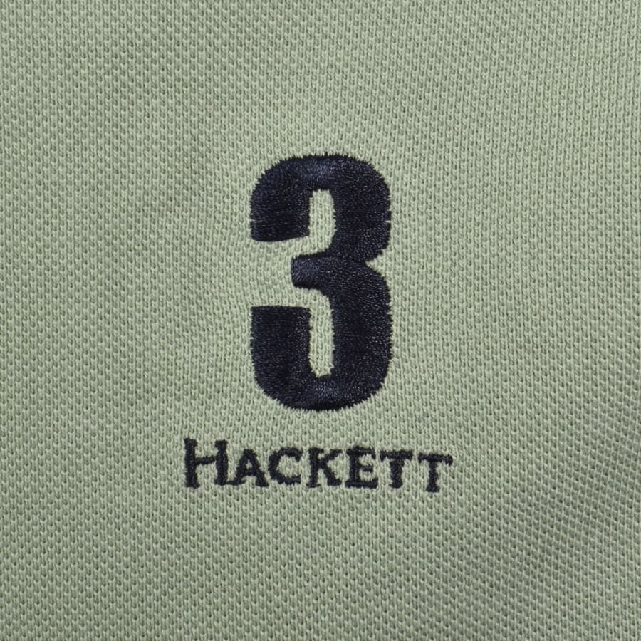 Image number 4 for Hackett Heritage Number Polo T Shirt Sage Green
