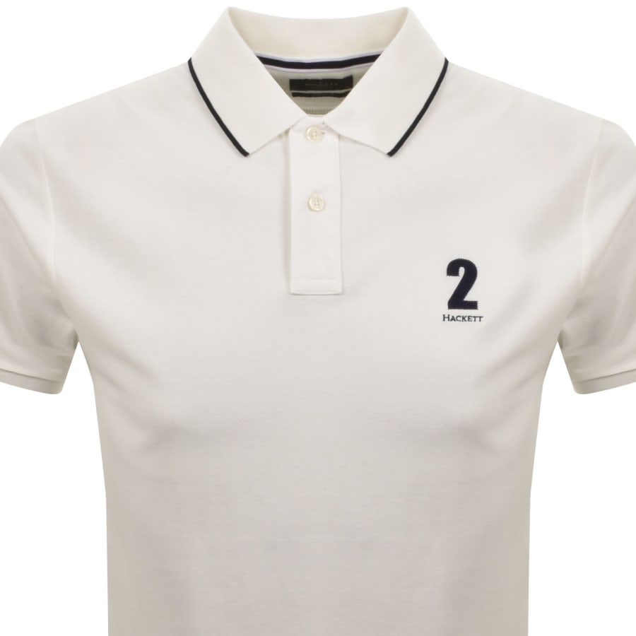 Image number 2 for Hackett Heritage Polo T Shirt Off White