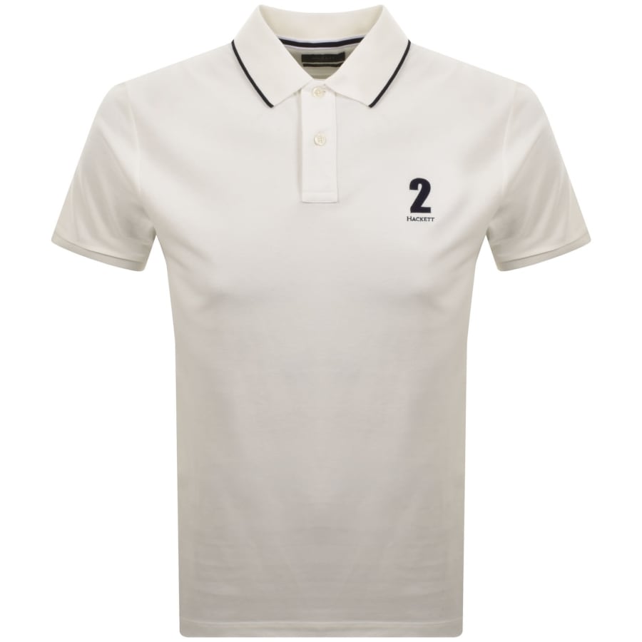 Image number 1 for Hackett Heritage Polo T Shirt Off White