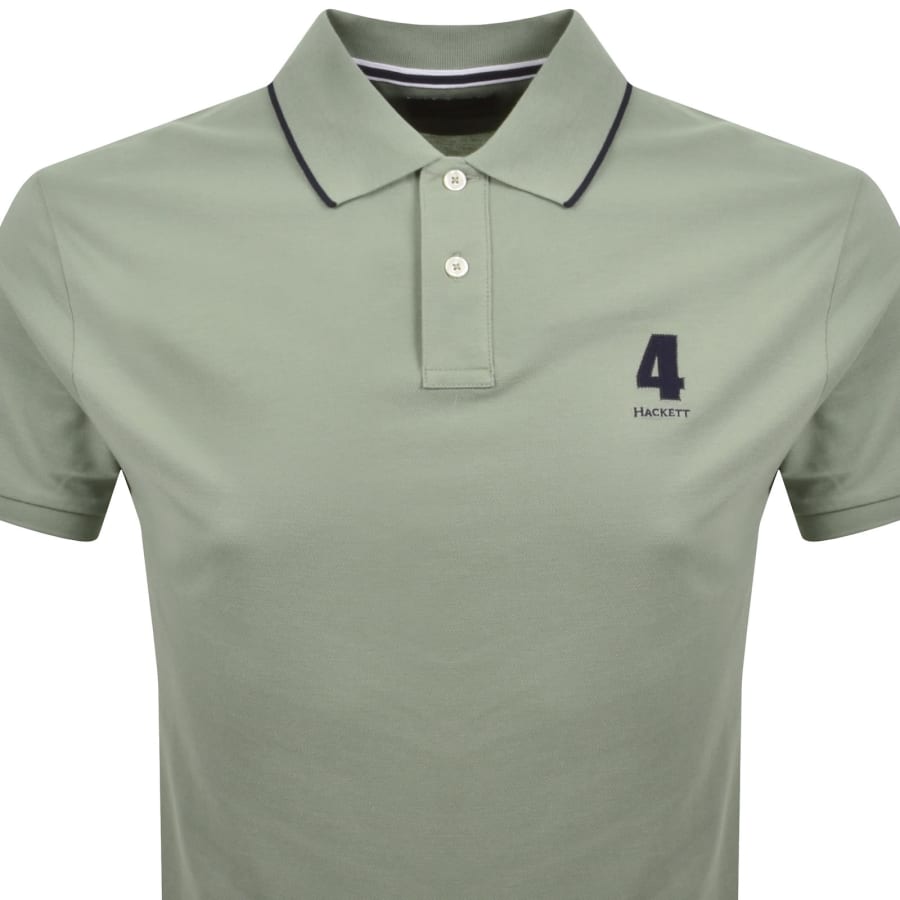 Image number 2 for Hackett Heritage Polo T Shirt Sage Green