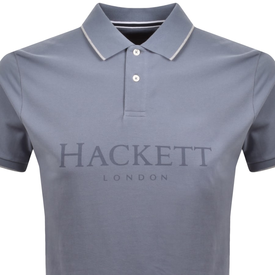 Image number 2 for Hackett Heritage Polo T Shirt Blue