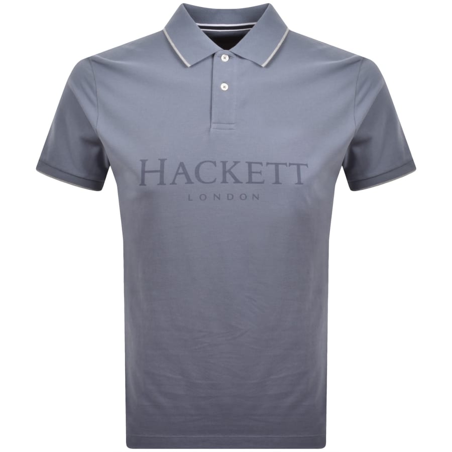 Image number 1 for Hackett Heritage Polo T Shirt Blue