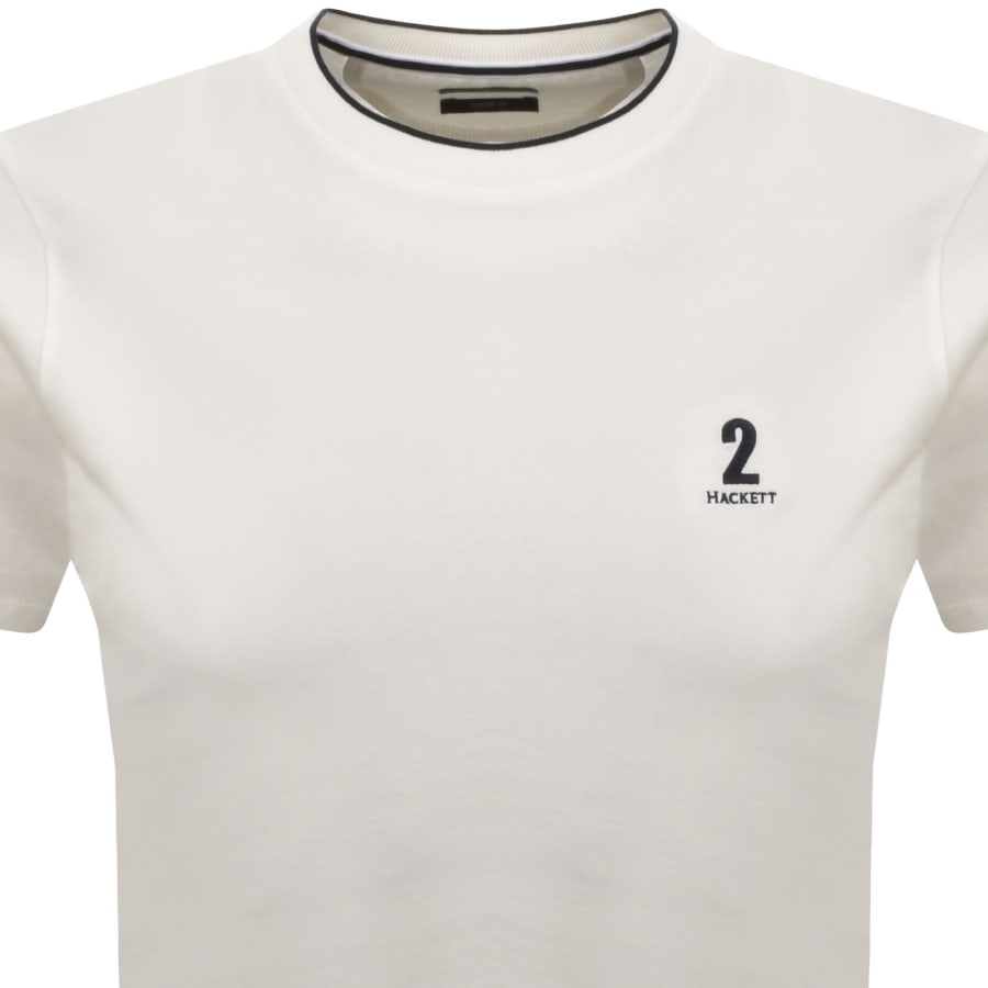 Image number 2 for Hackett Heritage Number T Shirt Off White