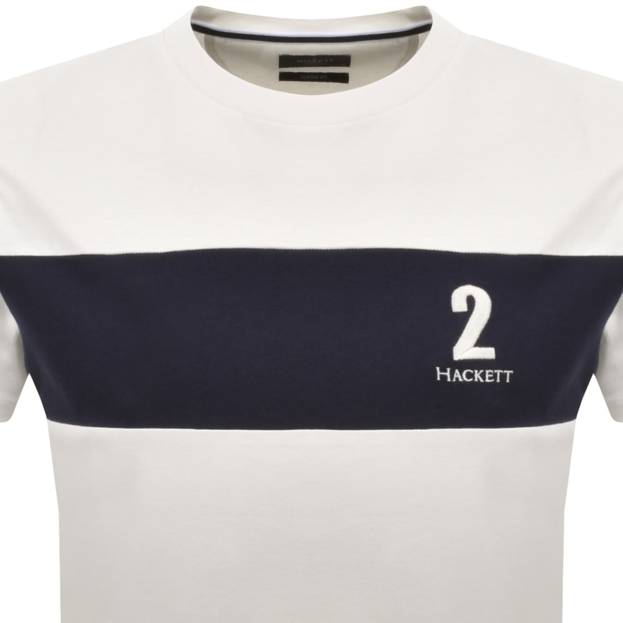 Image number 2 for Hackett Heritage Panel T Shirt White