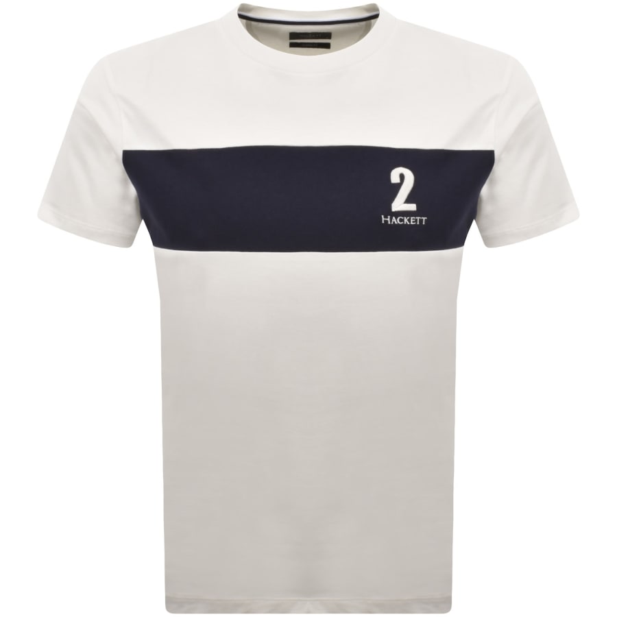 Image number 1 for Hackett Heritage Panel T Shirt White