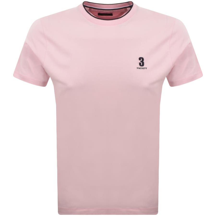 Image number 1 for Hackett Heritage Number T Shirt Light Pink