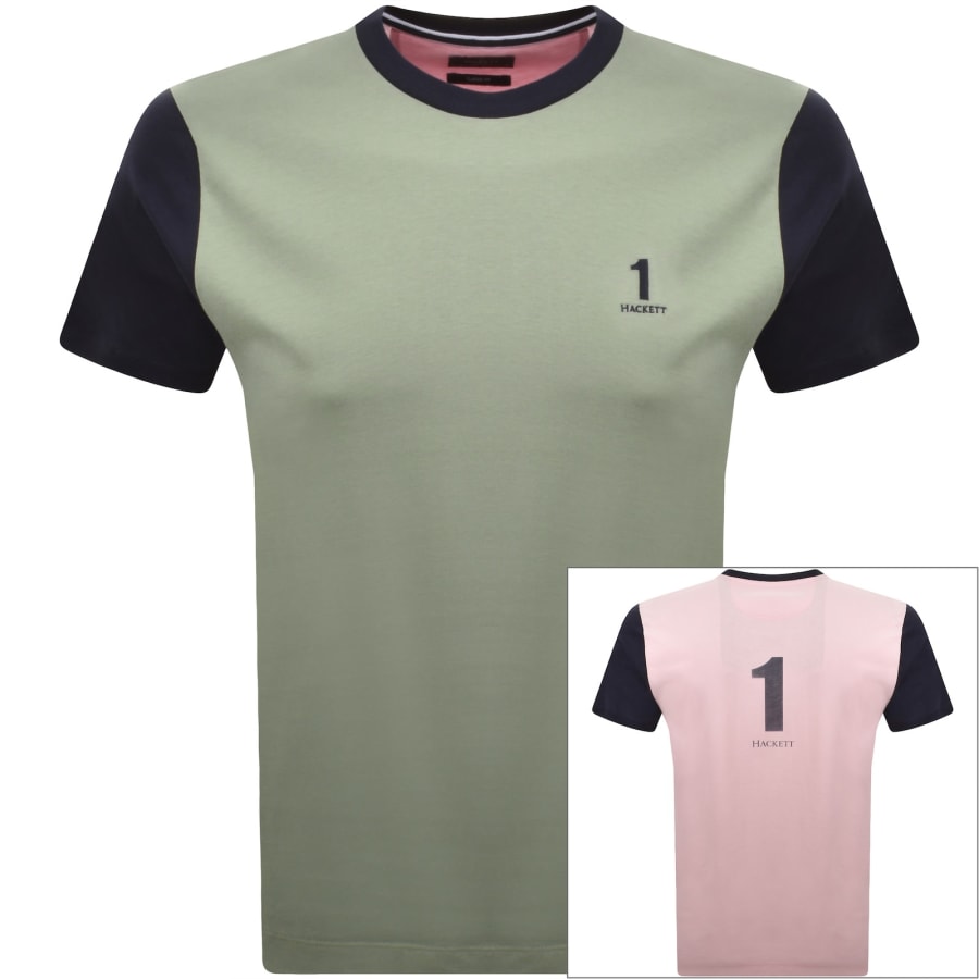 Image number 1 for Hackett Heritage Number T Shirt Green