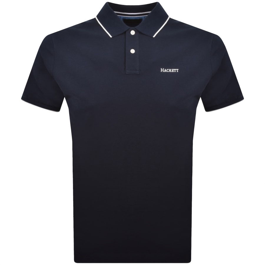 Image number 2 for Hackett Heritage Sash Polo T Shirt Navy