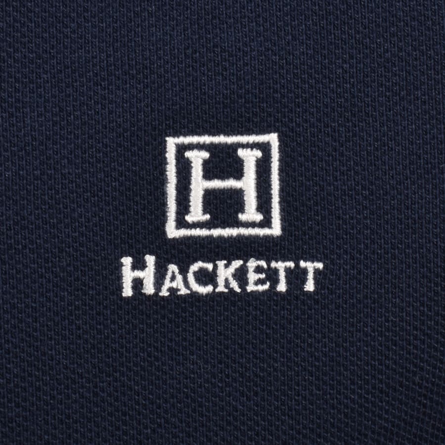 Image number 3 for Hackett Heritage Tipped Polo T Shirt Navy