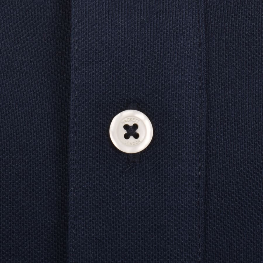 Image number 4 for Hackett Heritage Tipped Polo T Shirt Navy