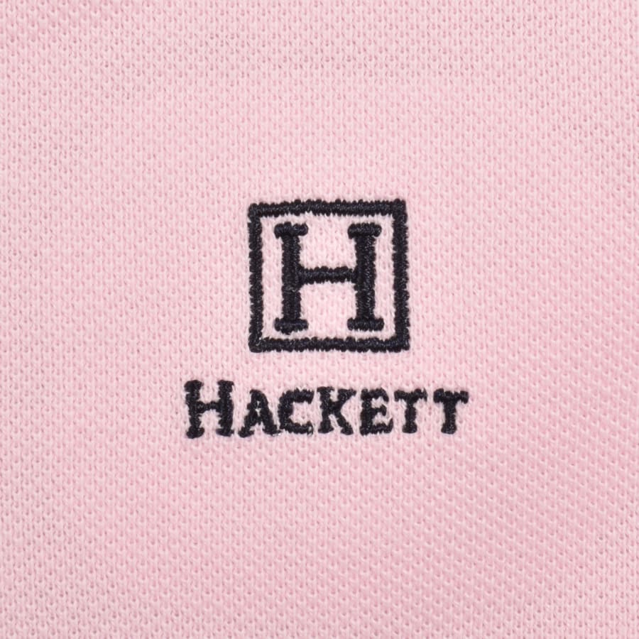Image number 3 for Hackett Heritage Tipped Polo T Shirt Pink