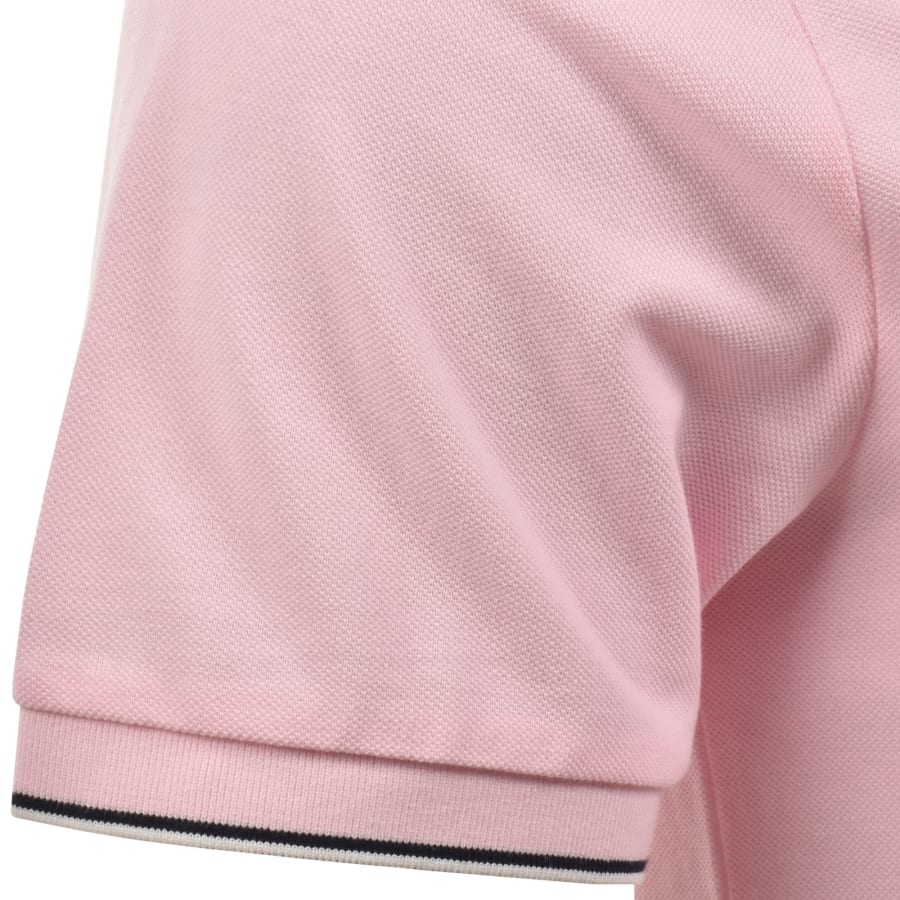 Image number 5 for Hackett Heritage Tipped Polo T Shirt Pink