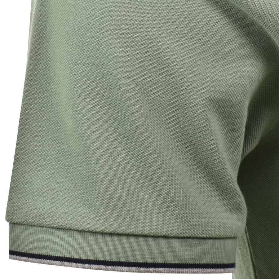 Image number 5 for Hackett Heritage Tipped Polo T Shirt Green