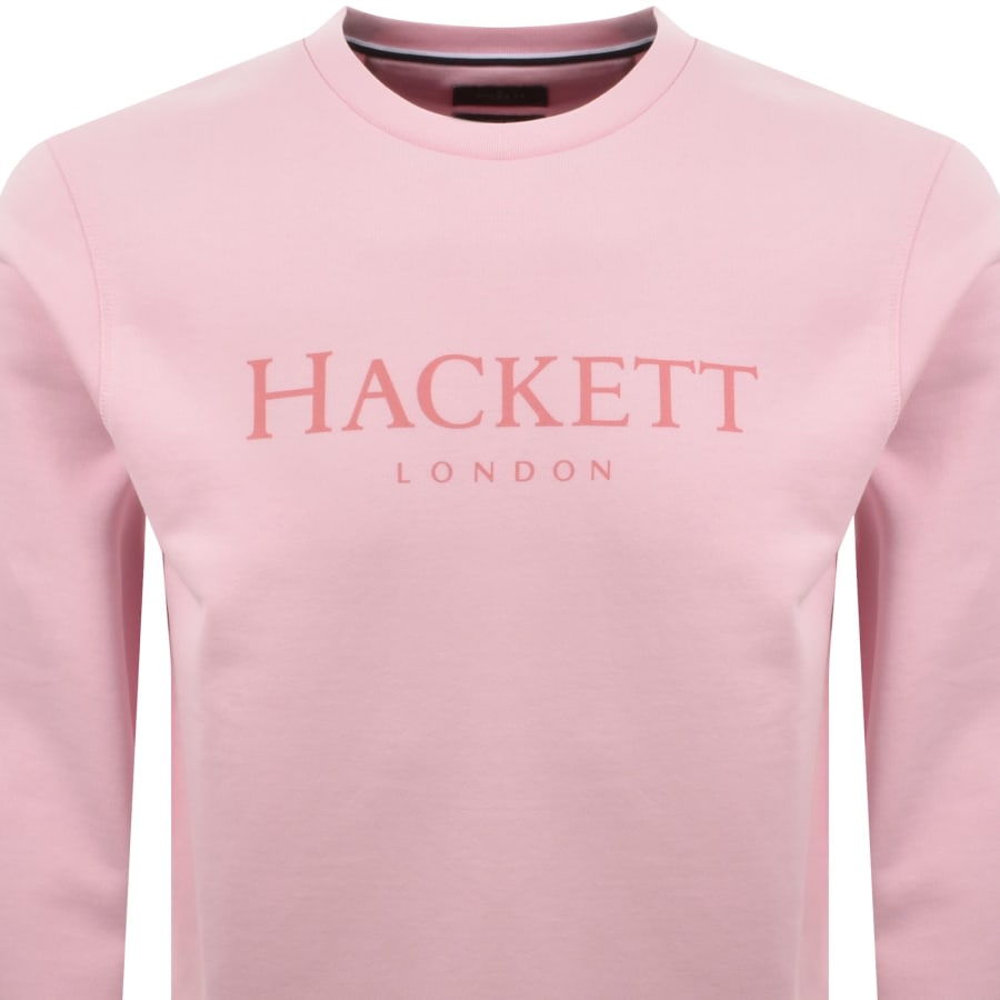 Image number 2 for Hackett Heritage Crew Neck Sweatshirt Pink
