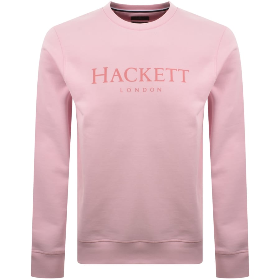 Image number 1 for Hackett Heritage Crew Neck Sweatshirt Pink