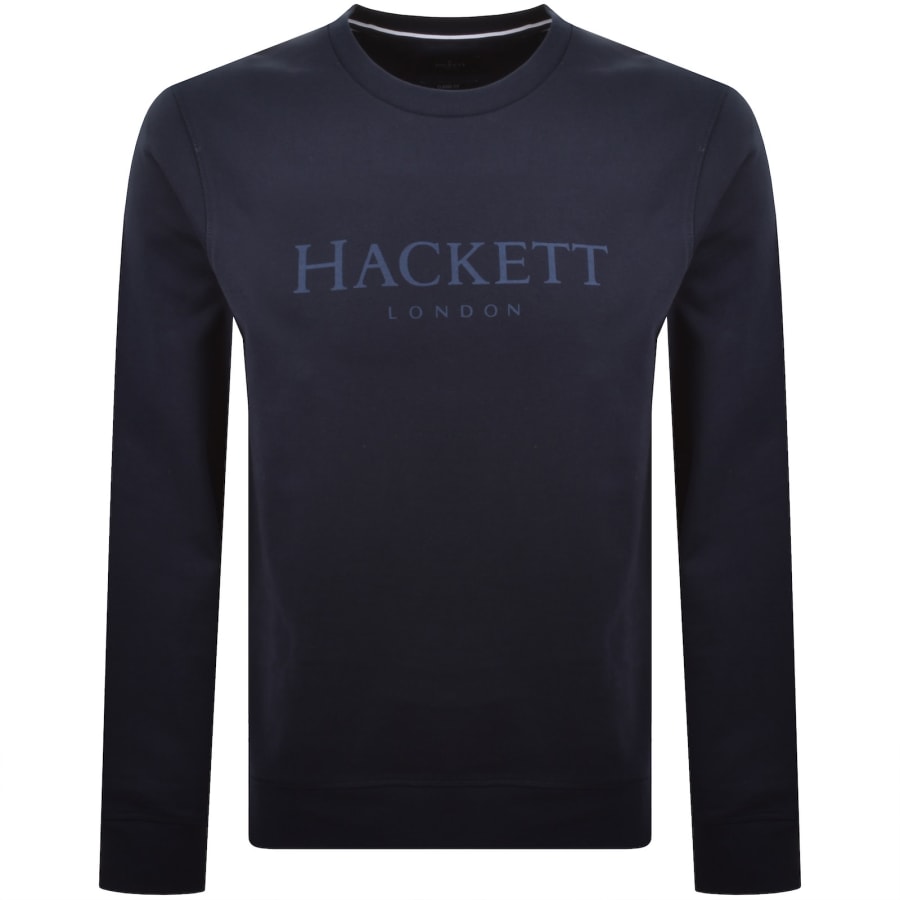 Image number 1 for Hackett Heritage Crew Neck Sweatshirt Navy