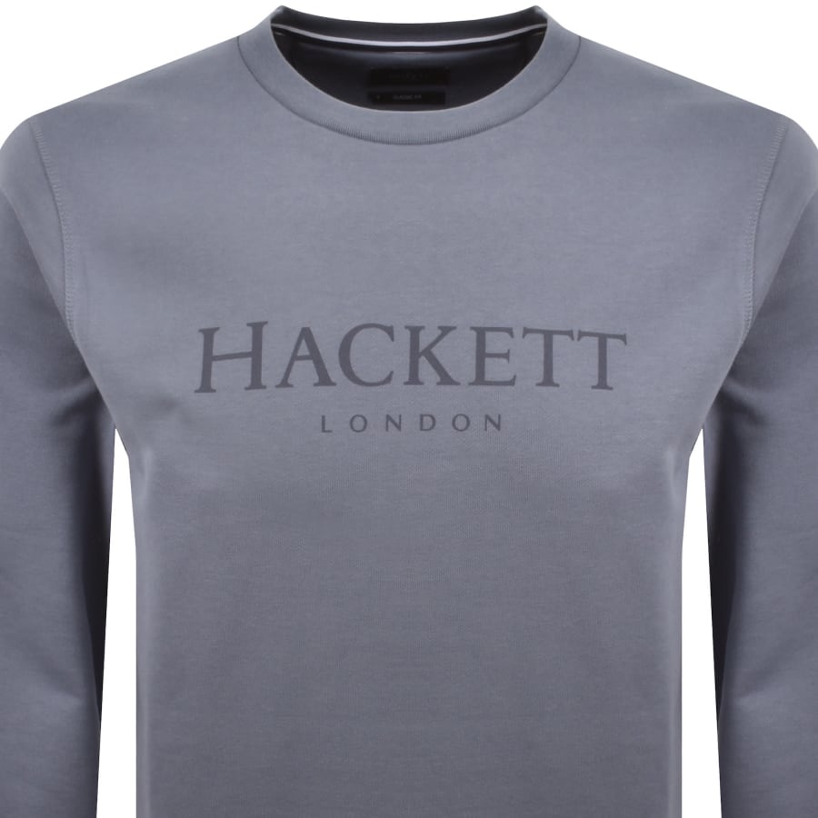 Image number 2 for Hackett Heritage Crew Neck Sweatshirt Blue