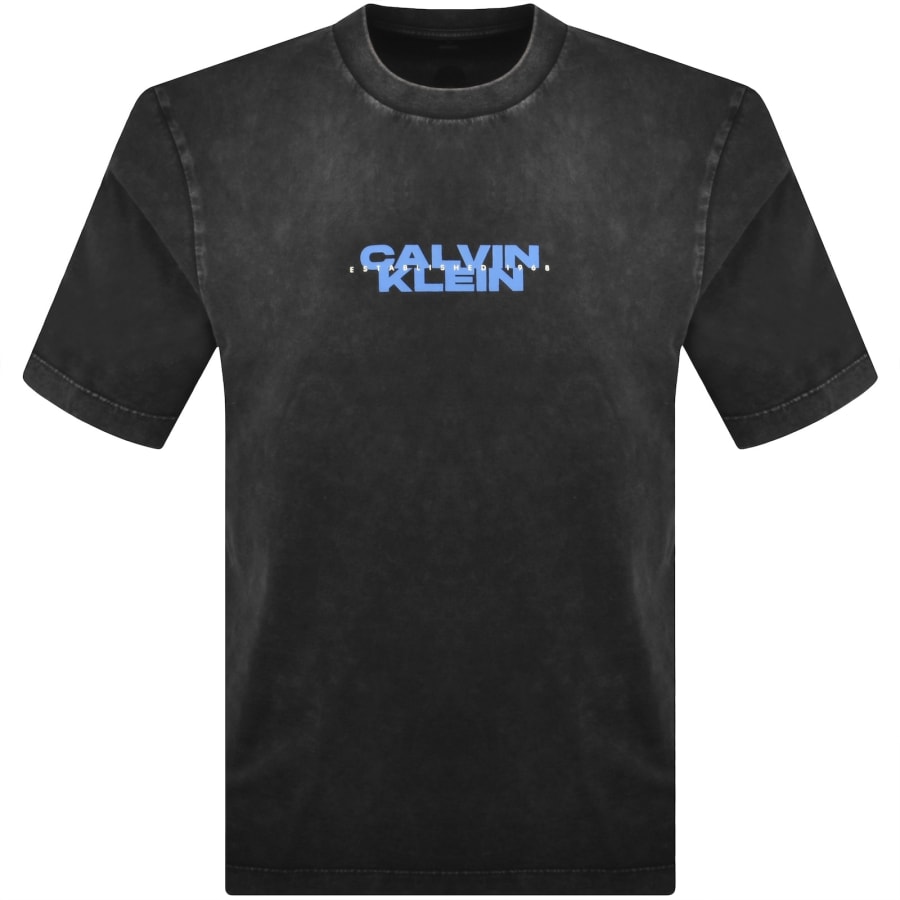 Image number 2 for Calvin Klein Jeans Washed Graphic T Shirt Black