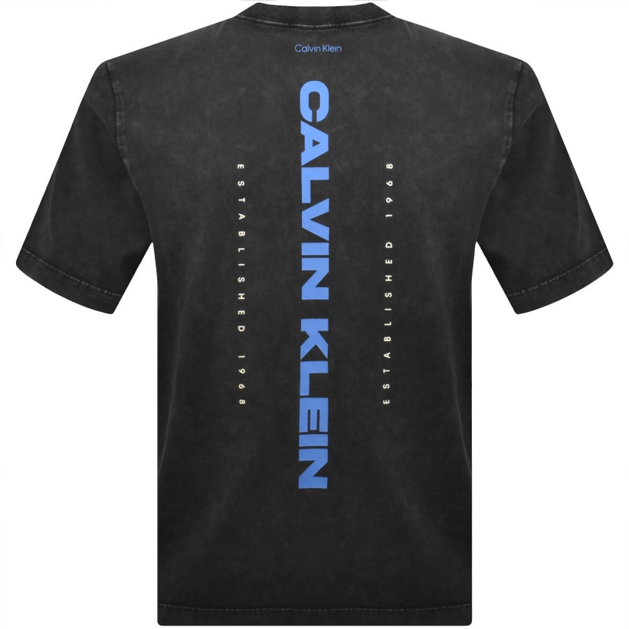 Image number 5 for Calvin Klein Jeans Washed Graphic T Shirt Black