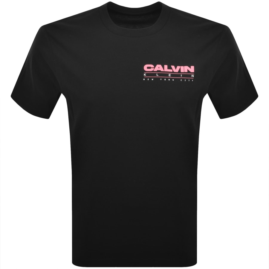 Image number 2 for Calvin Klein Jeans Stack Graphic T Shirt Black
