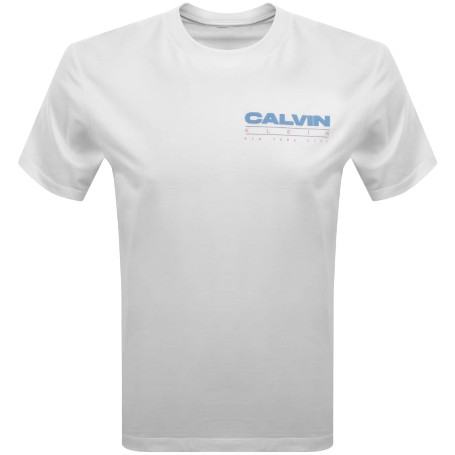 Image number 2 for Calvin Klein Jeans Stack Graphic T Shirt White