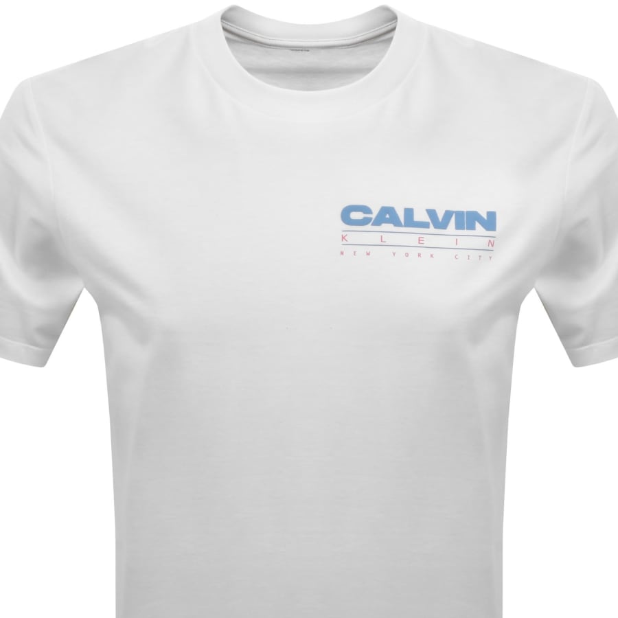 Image number 3 for Calvin Klein Jeans Stack Graphic T Shirt White