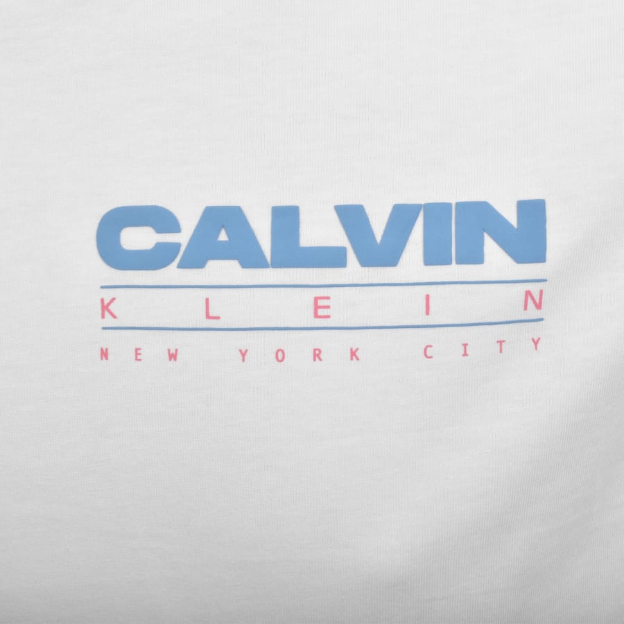 Image number 4 for Calvin Klein Jeans Stack Graphic T Shirt White