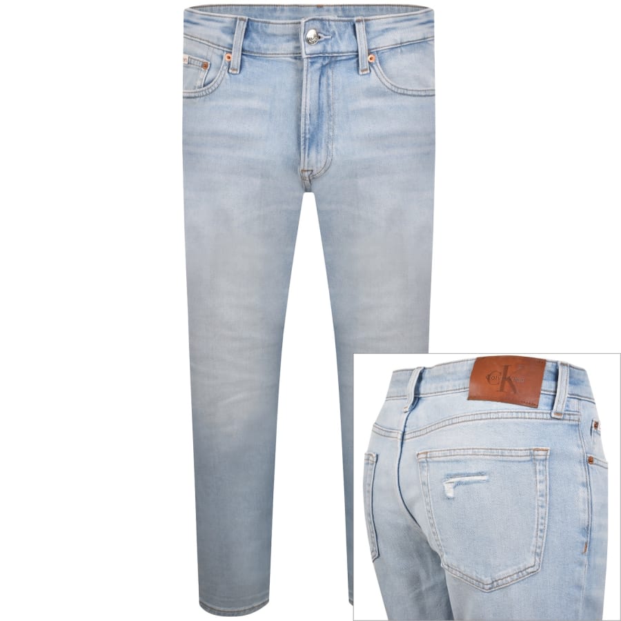 Image number 1 for Calvin Klein Jeans Slim Fit Jeans Light Blue