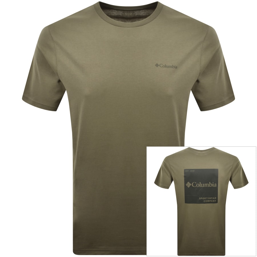 Image number 1 for Columbia Logo Back T Shirt Green