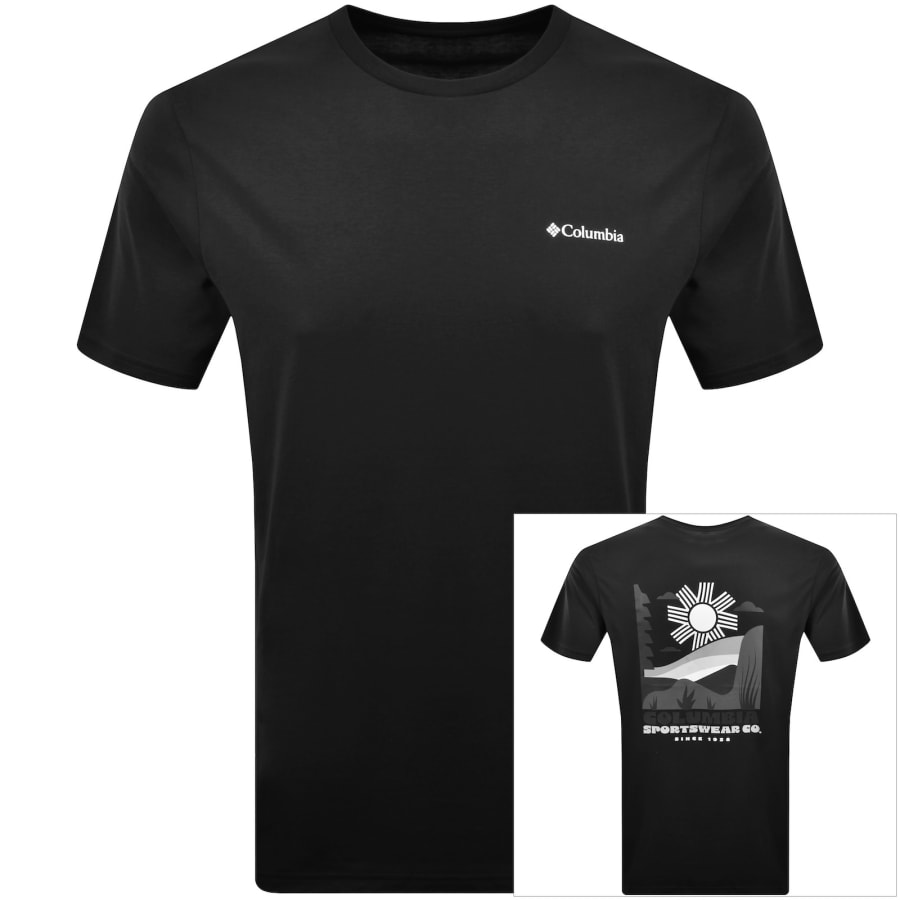 Image number 1 for Columbia Outdoor Back Graphic T Shirt Navy