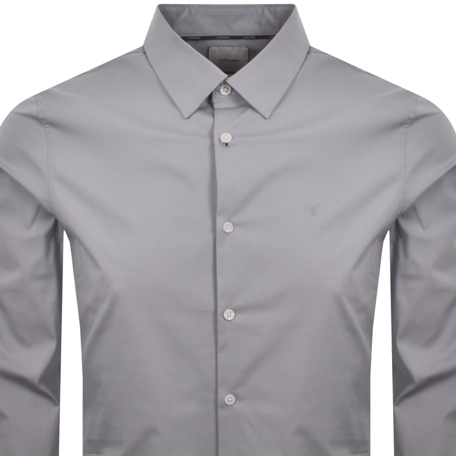 Image number 2 for Calvin Klein Slim Fit Solid Shirt Quick Silver