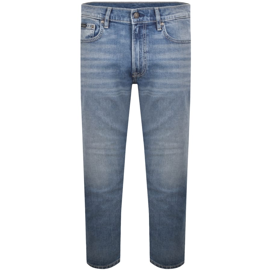 Image number 2 for Calvin Klein Slim Straight Fit Jeans Blue