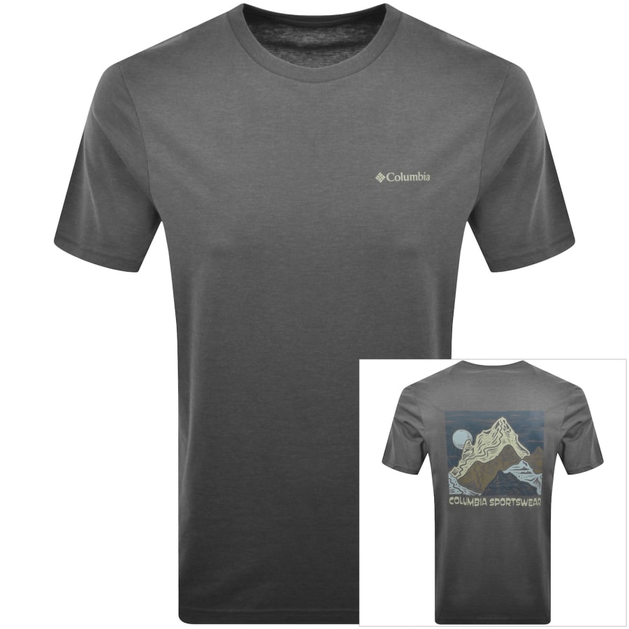 Image number 1 for Columbia Outdoor Back Graphic T Shirt Grey