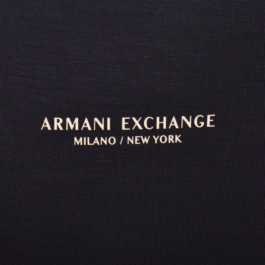 Image number 3 for Armani Exchange Qaurter Zip Sweatshirt Navy