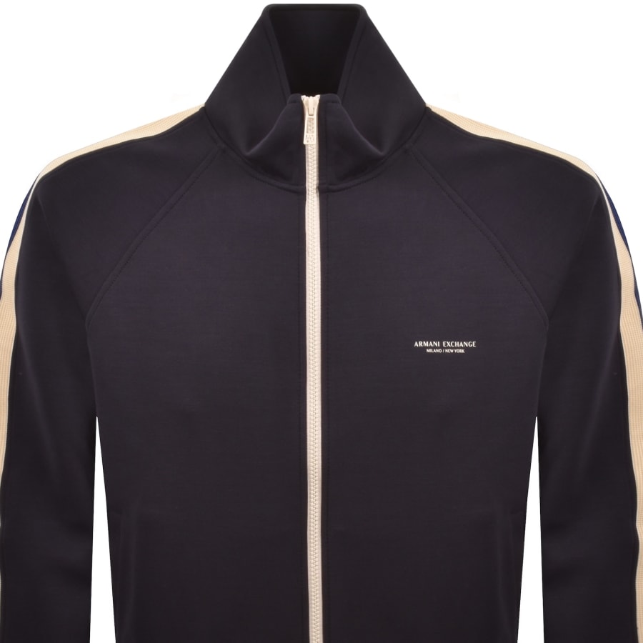 Image number 3 for Armani Exchange Full Zip Sweatshirt Navy