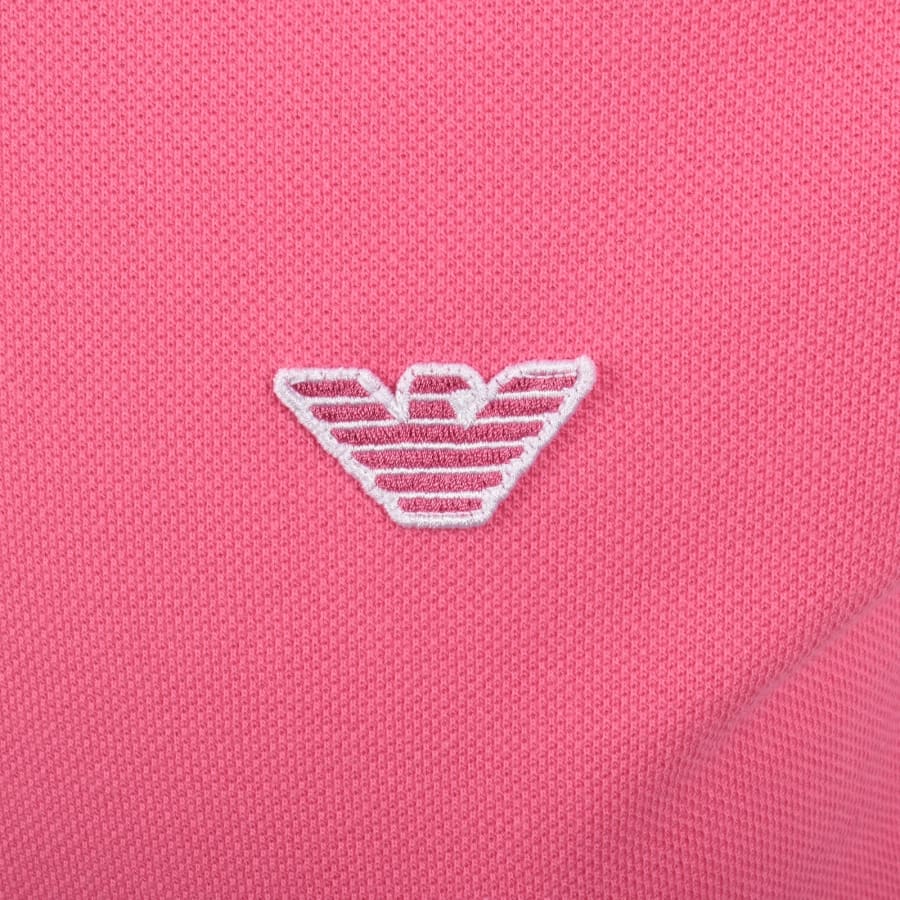 Image number 3 for Emporio Armani Short Sleeved Polo T Shirt Pink