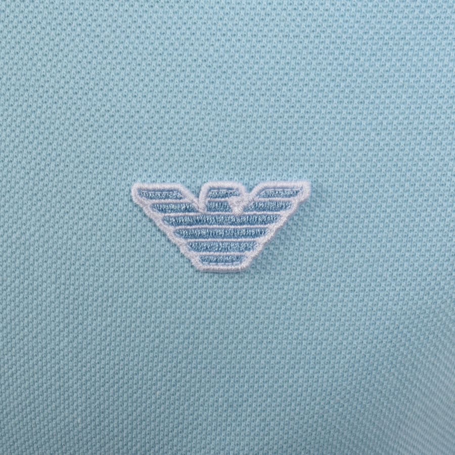 Image number 3 for Emporio Armani Short Sleeved Polo T Shirt Blue