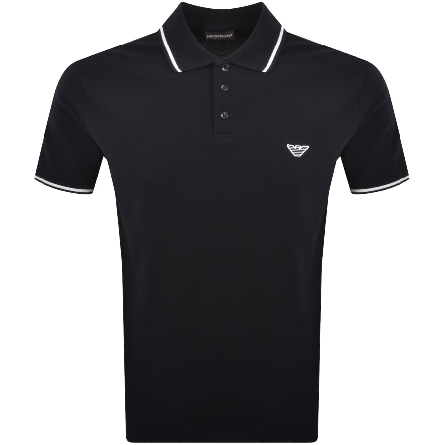 Image number 1 for Emporio Armani Short Sleeved Polo T Shirt Navy