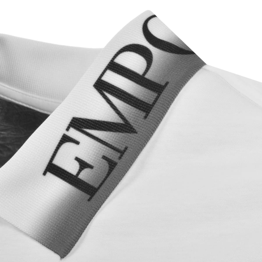 Image number 3 for Emporio Armani Ombre Collar Polo T Shirt White