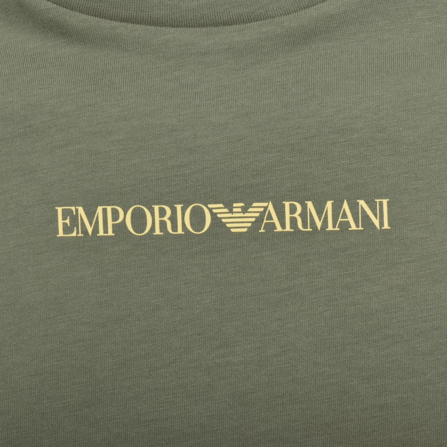 Image number 4 for Emporio Armani Crew Neck T Shirt Green
