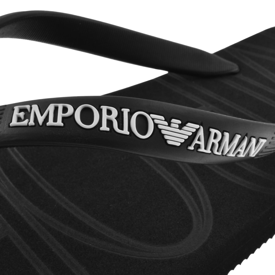 Image number 4 for Emporio Armani Logo Flip Flops Black
