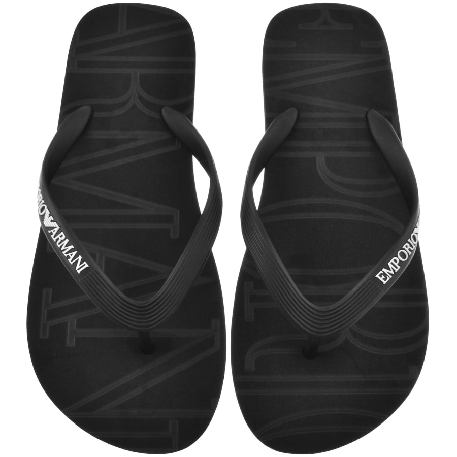 Image number 1 for Emporio Armani Logo Flip Flops Black
