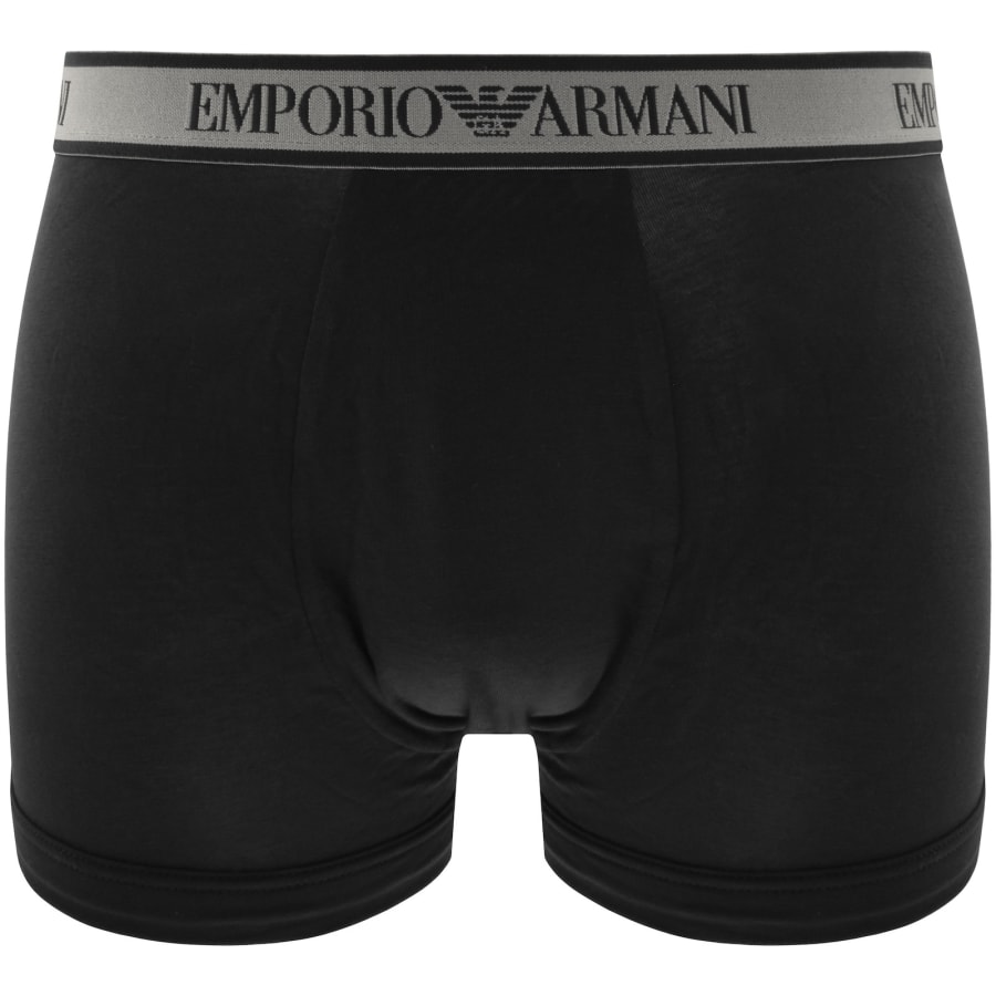 Image number 3 for Emporio Armani Underwear 3 Pack Trunks Black