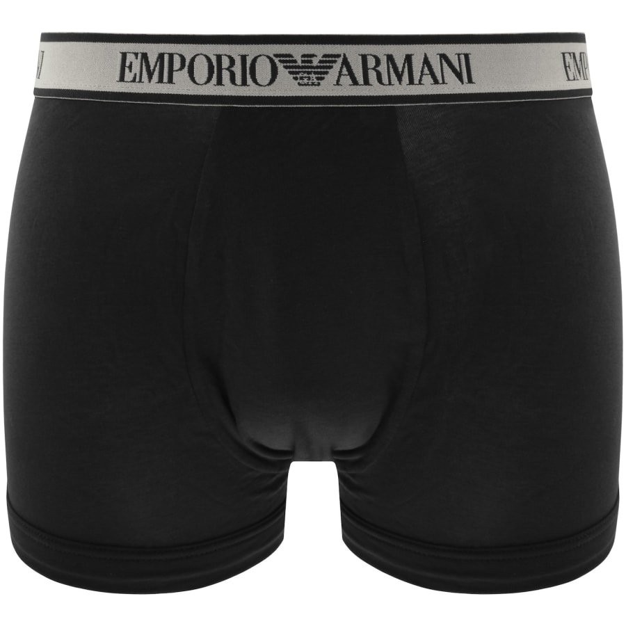 Image number 4 for Emporio Armani Underwear 3 Pack Trunks Black