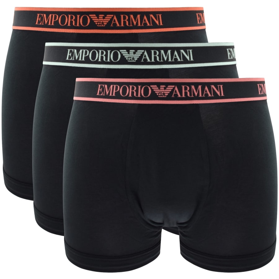 Image number 1 for Emporio Armani Underwear 3 Pack Trunks Blue