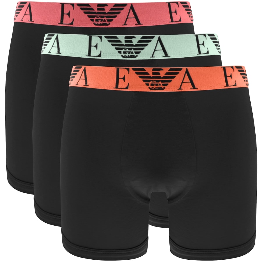 Image number 1 for Emporio Armani 3 Pack Boxer Briefs Black