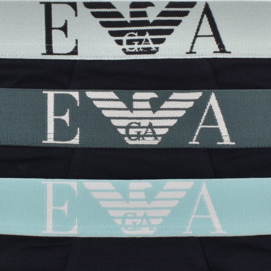 Image number 5 for Emporio Armani 3 Pack Boxer Briefs Blue