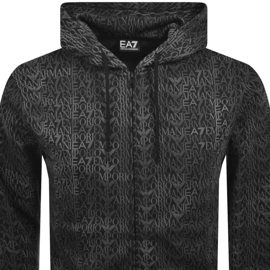 Image number 2 for EA7 Emporio Armani Logo Hoodie Black